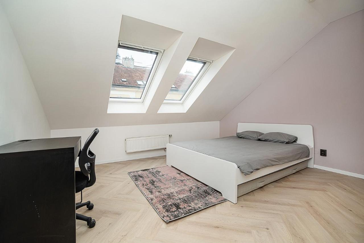Big 4-Bedroom Flat, Terrace With Great Vitkov View Прага Екстериор снимка